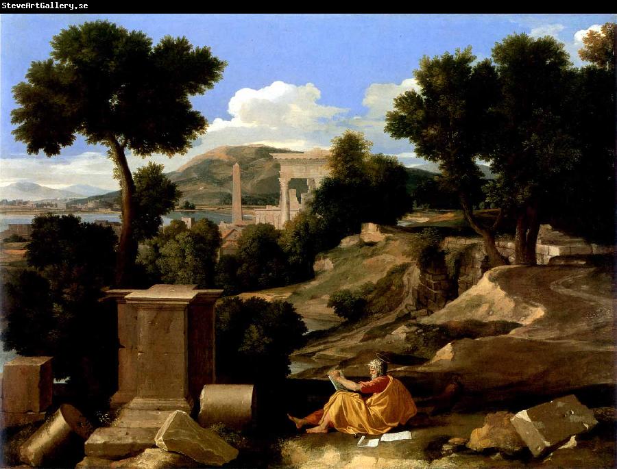 Nicolas Poussin Paysage avec saint Jean a Patmos